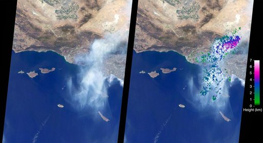 NASA MISR Studies Smoke Plumes from California Sand Fire