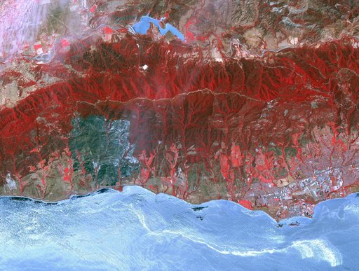 Major Wildfire Near Santa Barbara seen by NASA Spacecraft