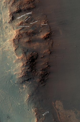 From Marathon Valley to Gully on Endeavour Rim