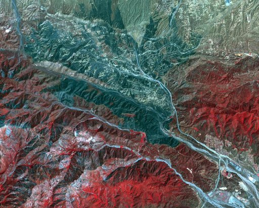 Extent of California Blue Cut Fire Devastation Seen by NASA Spacecraft