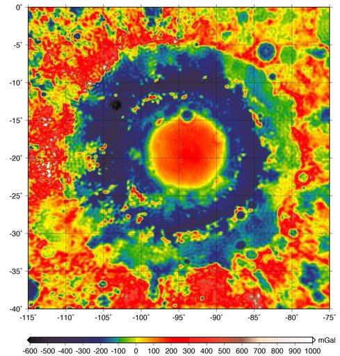 GRAIL Gravity Map of Orientale Basin