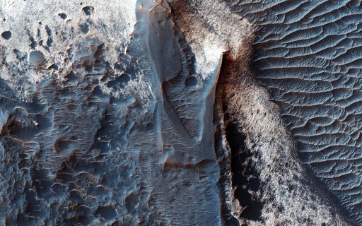 Deposits along the Northern Wall of Melas Chasma