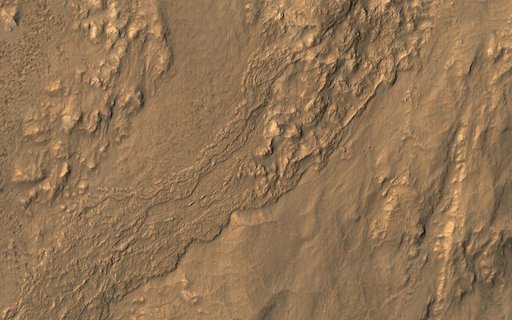 Flow on the Rim of Tooting Crater