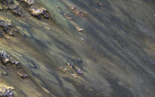 Active Flows on Steep Slopes in Ganges Chasma