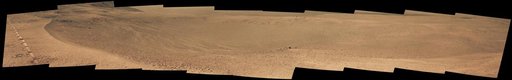 Mars Rover Opportunity's View of 'Orion Crater'