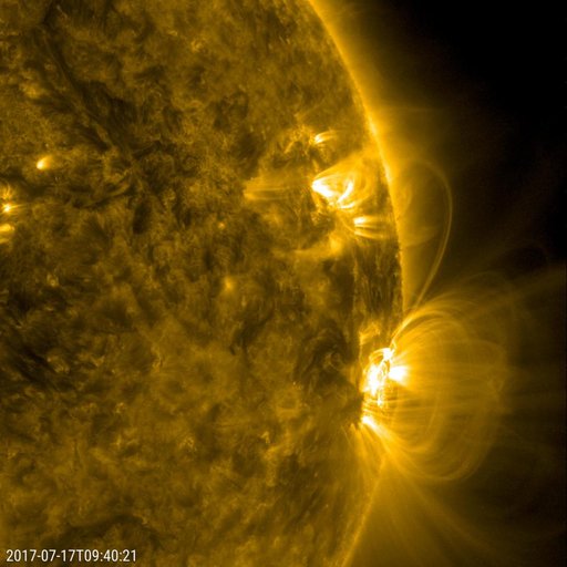Kinked Loop Stretching Between Two Active Regions