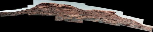 Martian Ridge Looming Above Curiosity Prior to Ascent