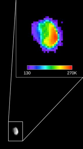 Martian Moon Phobos in Thermal Infrared Image