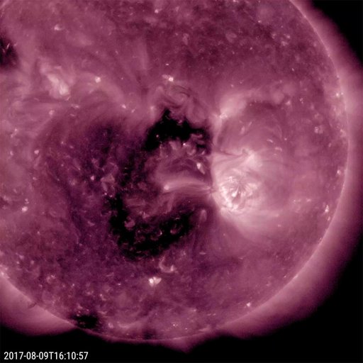 Coronal Hole Faces Earth