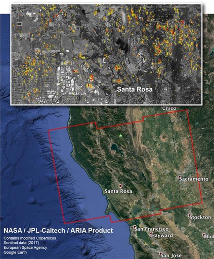 NASA Damage Map Aids Northern California Wildfire Response