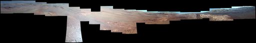 View From Within 'Perseverance Valley' on Mars (Enhanced Color)