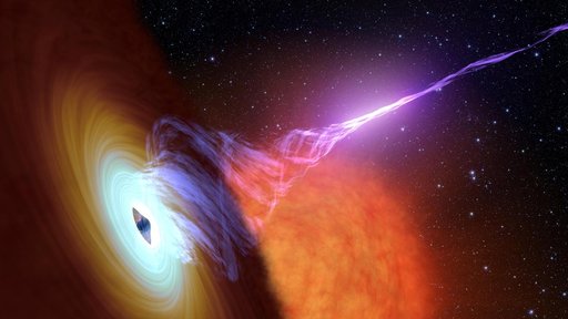 Black Hole With Jet (Artist's Concept)