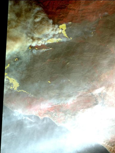 Destructive Thomas Fire Continues Its Advance in New NASA Satellite Image