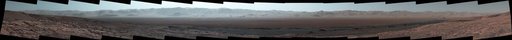 Wide-Angle Panorama from Ridge in Mars' Gale Crater