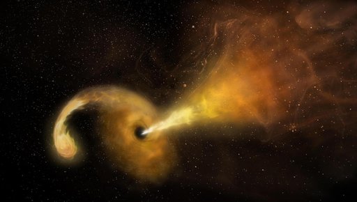 Black Hole vs. Star: A Tidal Disruption Event (Artist's Concept)