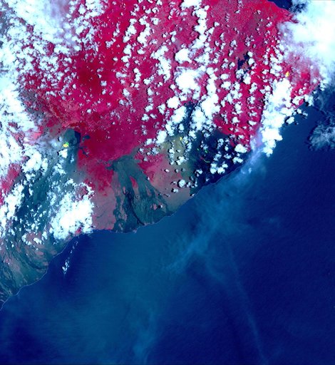 Satellite View of Kilauea Eruption