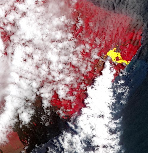 New Image of Kilauea's Lava Flows taken by NASA Spacecraft