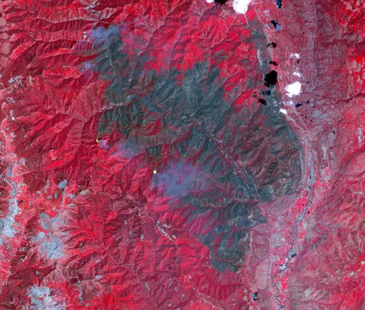 Colorado Wildfire Imaged in Infrared by NASA Satellite