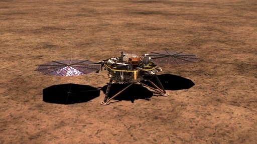InSight Lander with Solar Arrays Deployed