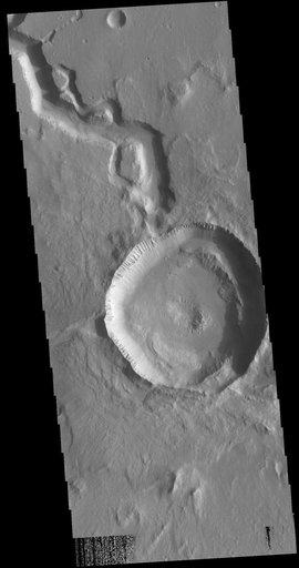 Hephaestus Fossae Crater