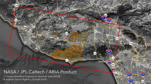NASA's ARIA Maps California Fire Damage