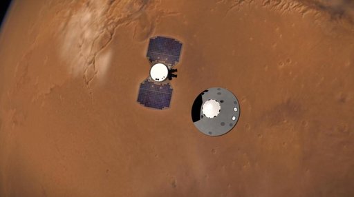 Illustration of InSight Cruise Stage Separation