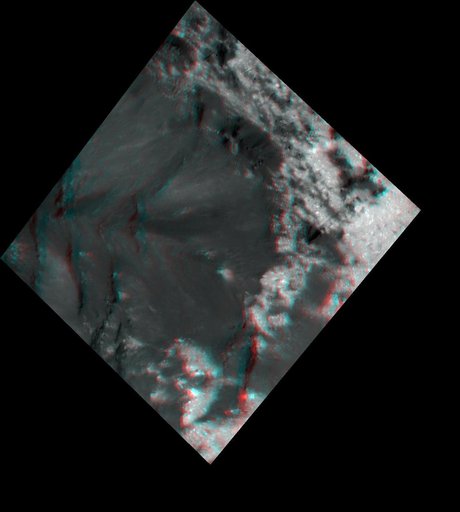 Bright and Dark Pattern on Occator Crater's Floor (3-D)