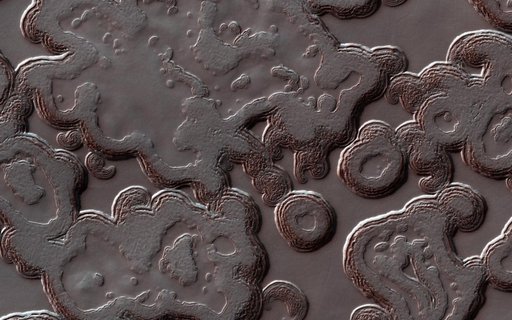 Swiss Cheese on a Red Planet