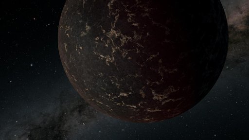 Rare Glimpse of the Surface of a Rocky World (Illustration)