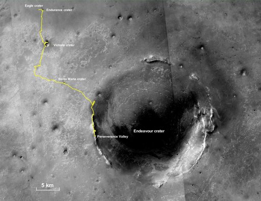 Opportunity's Final Traverse Map