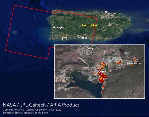 ARIA Maps Damage of Western Puerto Rico After Quakes