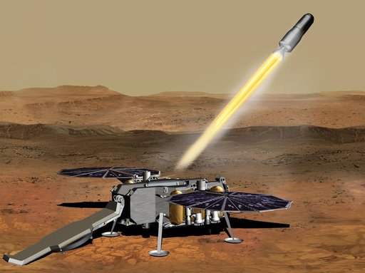 Mars Ascent Vehicle Launching with Samples (Artist's Concept)