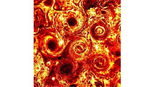 Jupiter's South Pole Cyclones in 2016