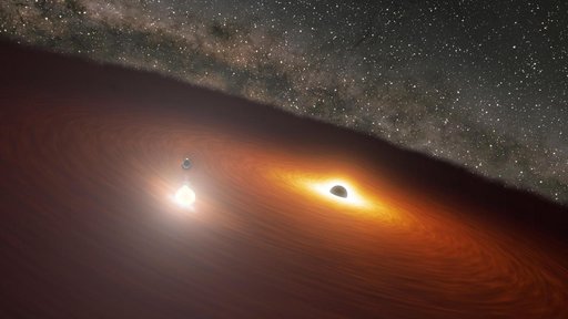 Animation of Black Hole Disk Flare in OJ 287
