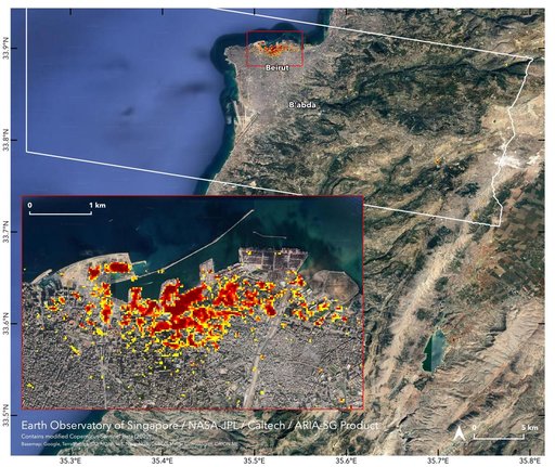 ARIA Damage Map: Beirut Explosion Aftermath