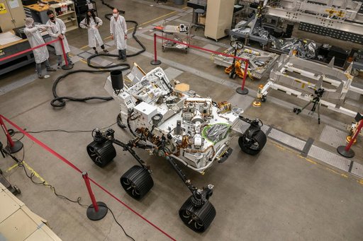 Perseverance Test Rover's First Drive
