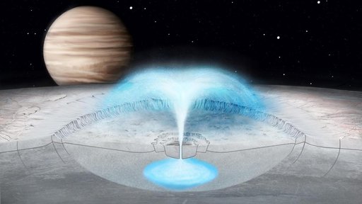 Briny Plumes on Europa (Illustration)
