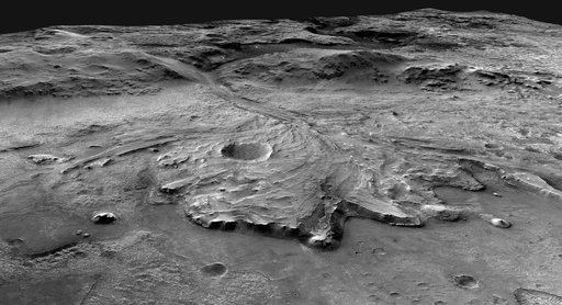 Angle on Jezero Crater (Illustration)
