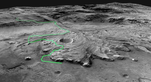 Possible Path for Perseverance Rover