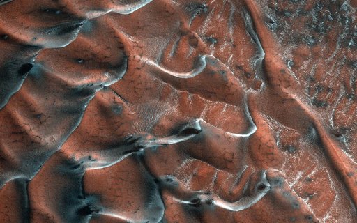 Frosty Sand Dunes of Mars