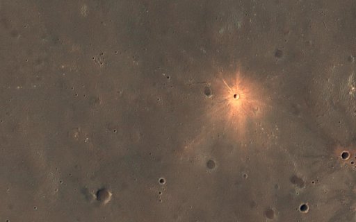 A New Impact Crater with Bright Ejecta