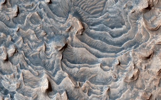 Layers Blanket a Crater Floor