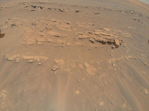 Mars Mound from Ingenuity Helicopter's Perspective