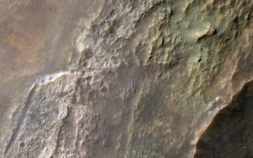 Colorful Layers in a Crater Wall