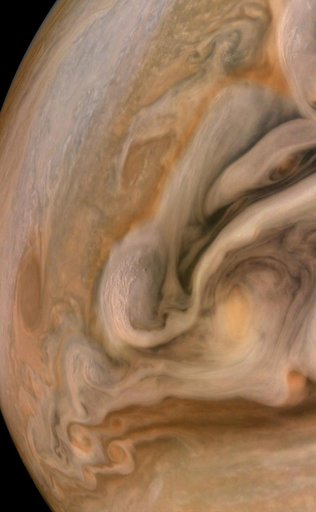 Jupiter Swirling Storms