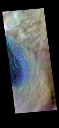 Matara Crater Dunes - False Color