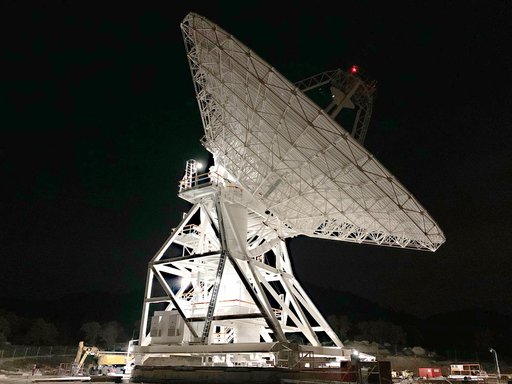 The Deep Space Network's New DSS-53 at Night