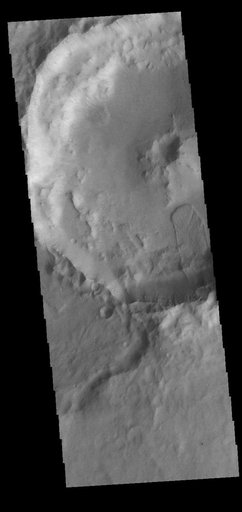 Terra Cimmeria Crater Landslide