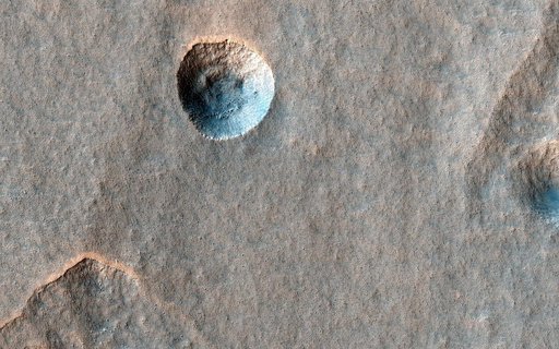 A Crater in Scalloped Terrain
