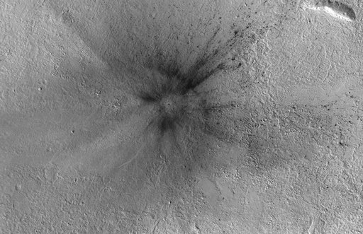 Context Camera Views an Impact Crater in Amazonis Planitia